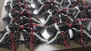 Commercio all'ingrosso splendido OEM cheer archi dei <span class=keywords><strong>capelli</strong></span> striscia di strass design per cheerleading uniforme - Product Image 5