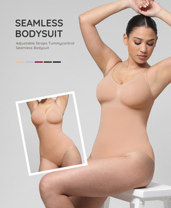 Waistdear Custom Comfortable White Polka Dot <strong>Bodysuit</strong> <strong>Women</strong> Tummy Control Adjustable Strap Shapewear <strong>Bodysuit</strong> OEM Factory - Product Image 3