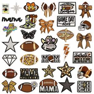 Factory Price Custom Manufacturer <b>Sew</b> <b>on</b> Badge <b>Patch</b> Sport Theme Premium Rugby Football Embroidery <b>Patch</b> for Clothing - Product Image 1