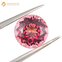 Saphir cultivé en laboratoire certifié GRC Goldleafgems, pierre ronde colorée, vente en gros, fabrication de bijoux, fourniture de bijoux sur mesure
