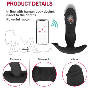 Estimulador de próstata de empuje telescópico Bluetooth Aplicación inalámbrica Control remoto Vibrador anal Masaje de próstata - Product Image 3
