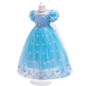 Elegante Vestido de Princesa Elsa de Frozen para Niñas, Disfraz de Cosplay para Halloween, Actuaciones Escénicas y Baile - Product Image 3