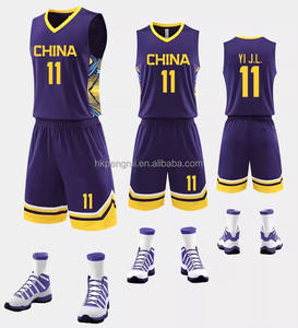 Vente en gros de maillots de compétition pour hommes personnalisés pour l'entraînement sportif ensembles universitaires pour enfants à séchage rapide uniformes de basket-ball - Product Image 3