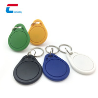 Porte-clés RFID ABS 13,56 MHz avec logo personnalisé, réinscriptible, DESFire EV1 EV2 EV3 2K 4K, contrôle d'accès, porte-clés RFID