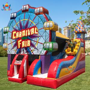 Grand combo gonflable de carnaval 5-en-1 en PVC 7x5m/25x18ft pour 5 à 10 passagers - Product Image 2