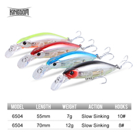 Leurre Kingdom Lures 6504 Minnow coulant 70mm 12g, vente en gros de leurres, wobbler de pêche, appât artificiel dur, swimbait, matériel de pêche