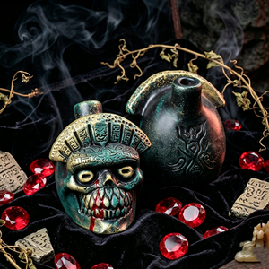 Silbato de la Muerte Azteca, Silbato de Cerámica con Forma de Calavera, Silbato Antiguo Mayalés con Sonido de Esqueleto para Decoración de Fiestas de Halloween y Cosplay - Product Image 6