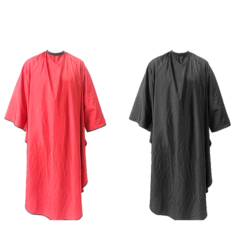 Нейлоновая накидка для волос с защитой от прилипания и логотипом на заказ, красные парикмахерские накидки, фартук с отверстием для руки