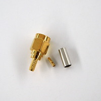 Câble d'antenne électrique RG316, connecteur coaxial RF à polarité inversée RP SMA mâle à sertir