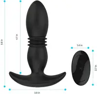 Brinquedo sexual vibrador, brinquedo sexual elétrico com vibrador de rabo anal grande e com controle remoto, brinquedo sexual para adultos