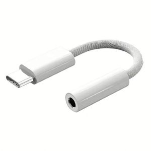 สายอะแดปเตอร์หูฟังแบบถักไนลอน 3.5 มม. เป็น USB-C สายสัญญาณเสียง Aux สำหรับโทรศัพท์มือถือ - Product Image 1