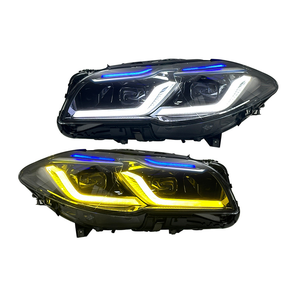 Fari a LED JY per BMW Serie 5 F10/F18, Gruppo Fari Aggiornato con Luci Diurne Gialle/Bianche - Product Image 3