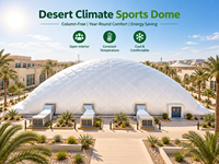 Dôme Sportif Gonflable Climat Aride, Sans Colonne, Refroidissement, Isolation Thermique, Économe en Énergie, Contrôle Intelligent, Salle Clé en Main Personnalisée
