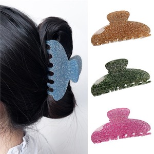 QianJin Gentle Ins Cream Sparkling Moda Suave Personalizable LOGO Big Shark Clip Parte posterior de la cabeza Rasguño rizado - Product Image 2