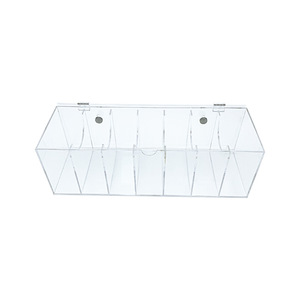 Acrylic Storage Box 40x13.5x13.5 Cm 4 In 1 Cosmetic Desktop Organizer Transparent Dustproof <b>Display</b> <b>Case</b> - Product Image 2
