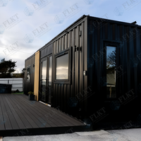 Maison conteneur démontable FLKT à faible coût de transport, villa modulaire préfabriquée de luxe en conteneur maritime