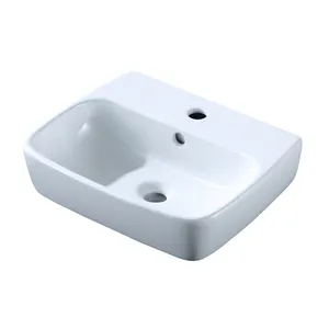 Wastafel kamar mandi keramik wastafel panas Ceram kustom Modern putih wastafel gantung dinding