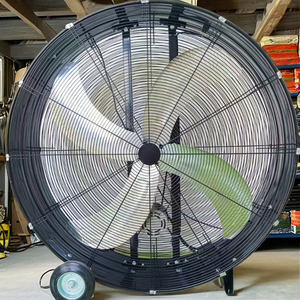 Ventilateur de refroidissement à air cylindrique en métal de 48 pouces, à quatre pales courbées, portable, 3 options, pour usage extérieur, domestique, garage, hôtel - Product Image 6