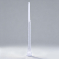 Embout mélangeur statique bicomposant pour époxy 10-19, en PP, pour moulage par rotation, en matériau dépoli, pour mélange AB