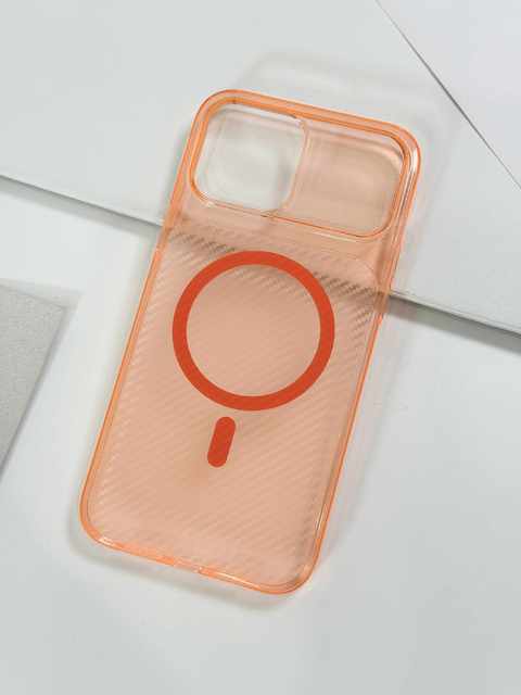 2025 New Fashionable Transparent Carbon Fiber Magnetic Phone Case with Minimalist Design 4 Colors for 17 16 15 14 Pro Max