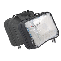 JCMED Nouveau modèle Sac à main transparent noir Trousse de premiers secours et de survie avec fournitures médicales d'urgence essentielles