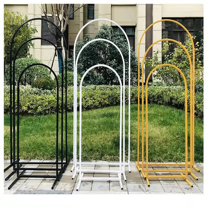 Other Wedding Decorations Party Supplies 3pcs Birthday Supplier Road Guide Arch Backdrop Stand Metal Frame Road Guide Decor