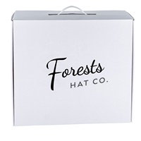 Emballage blanc personnalisé de luxe avec insert de protection, boîte à chapeau pour produits de marque haut de gamme