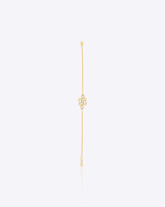 Bracelet en or premium Swastik Sutra, symbole sacré, bracelet spirituel, bijoux culturels traditionnels, bracelets élégants de créateur - Product Image 3