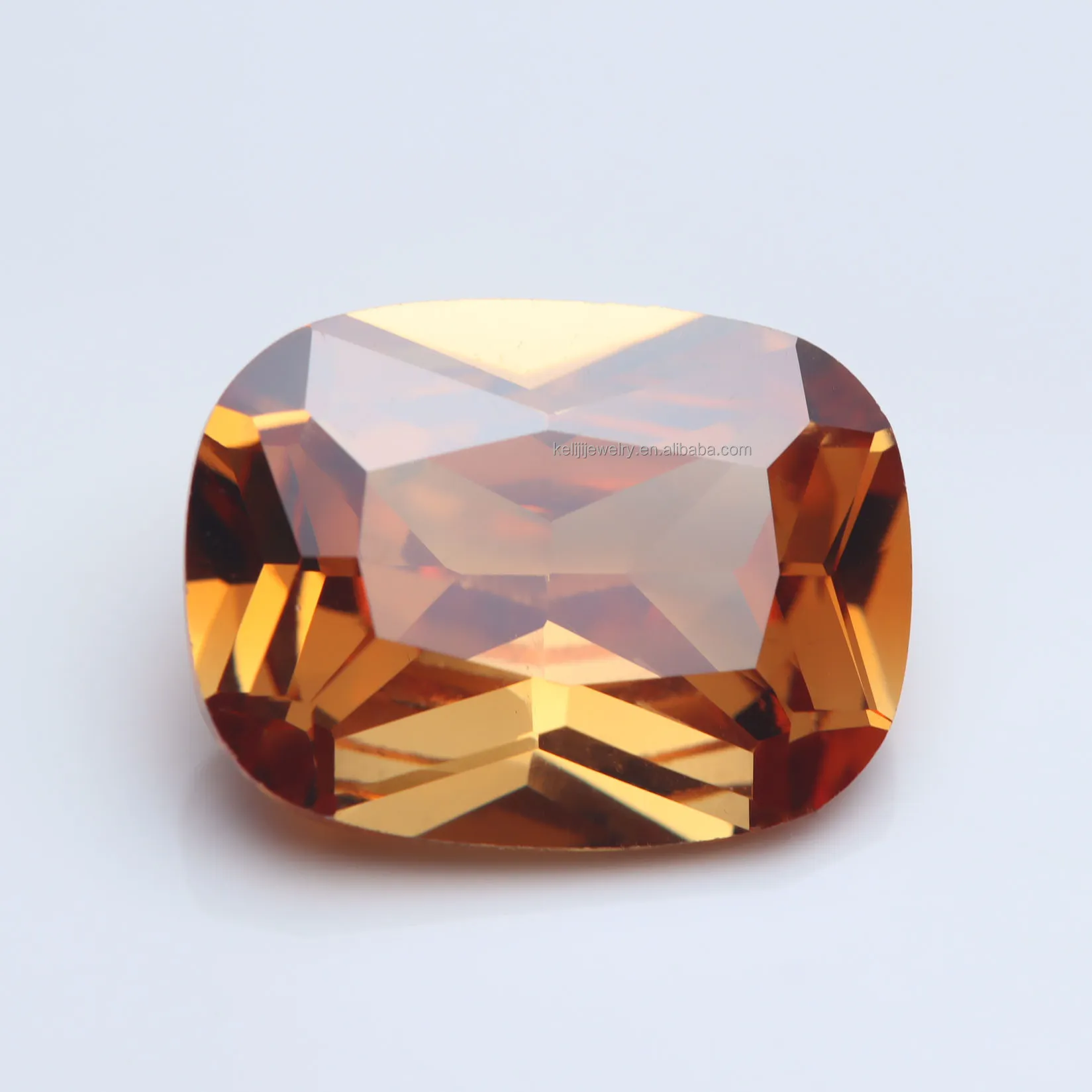 Keliji 제조 고품질 샴페인 컬러 사각형 쿠션 느슨한 보석 큐빅 지르코니아 다이아몬드 보석 만들기