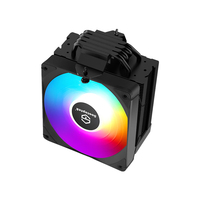 4 Refroidisseur de CPU à caloduc avec affichage de la température 4 broches avec dissipateur thermique en aluminium PWM Radiateur de jeu à grande vitesse Ventilateur PC pour boîtier PC