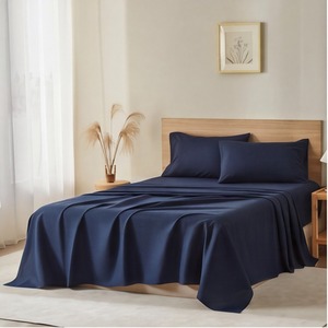 Juego de Sábanas de Microfibra Suave Premium de 90 g/m², Diseño Moderno y Minimalista, para <span class=keywords><strong>Cama</strong></span> Doble, Directo de Fábrica, MOQ Bajo - Product Image 1