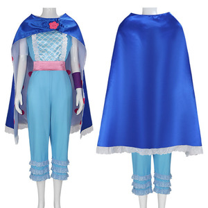 Disfraz de Pastora Little Bo Peep, Vestido Vintage Rosa con Puntos, Gorro, Capa Azul y Mono de Encaje para Mujer - Product Image 2