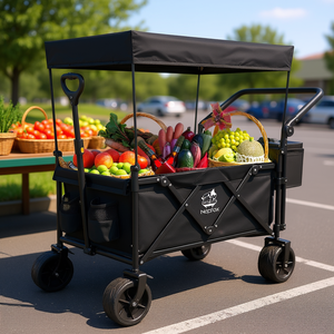 Chariot pliable NapFox 140L tout-terrain avec auvent amovible pour usage extérieur - Product Image 2