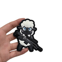 Patch de moral Spot Sniper Sheep, en PVC souple et caoutchouc, lumineux, avec fixation Velcro, pour brassard et sac à dos, compatible avec les gilets tactiques