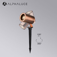 Projecteur LED à piquet en aluminium moulé sous pression de haute qualité IP65 DC24V 3W 7W 13W, finition cuivre antique, pour éclairage paysager et d'arbres