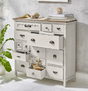 Shabby Vintage Chic <strong>Rustic</strong> Wooden <strong>Cabinets</strong> With Many Drawers - Product Image 4