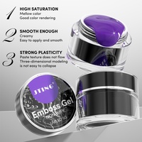 JTING Gel de Peinture 3D Sans Essuyage 12 Couleurs Effet Unique Nail Art Gel Polish en Relief Collection OEM Personnalisé Conception Gratuite pour Pots