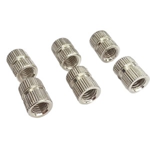 Insertos de Tuerca Cilíndrica Roscada de Doble Extremo M10x8x6, Rosca Métrica, Acero al Carbono Niquelado, Grado A B C Nivel 4.8 - Product Image 4