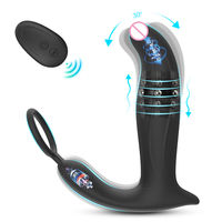 Masseur de prostate Sparta 10 fréquences, vibration onduleuse et compressive, télécommande sans fil, chargement magnétique USB, étanche