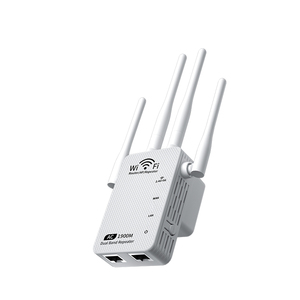 4 antennes 1900Mbps Wi-Fi Extender 5G 2.4G Fréquences 1900Mbps Max LAN <span class=keywords><strong>Data</strong></span> Rate Répéteur filaire Usage domestique Certifié WEP ROHS - Product Image 1