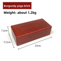 Bloc de yoga en bois massif de précision, brique de yoga en bois dur naturel, support haute densité pour la pratique professionnelle du yoga, utilisation universelle