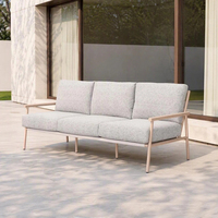 Ensemble de canapés modulaires d'extérieur pliables en aluminium J&M T814 avec coussins - Design moderne et luxueux pour entrepôts et salles à manger