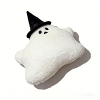 Peluche fantôme d'Halloween mignonne 40 cm avec chapeau de sorcière et citrouille, en coton rembourré Kawaii, cadeau pour enfants, décoration de fête, vente en gros, OEM personnalisé
