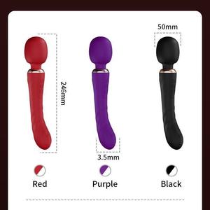 OEM/ODM recargable doble cabeza AV <span class=keywords><strong>Stick</strong></span> masturbador femenino fuerte vibración G-Spot estimulación del clítoris vibrador varita juguetes sexuales - Product Image 2