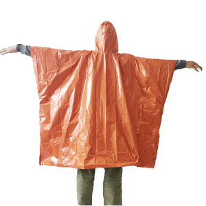 Double-sided Keep Warm Rain Coat Thermal Waterproof Ultralight Survival <b>Ponchos</b> Emergency Aluminum Foil Outdoor Hiking for - Product Image 3