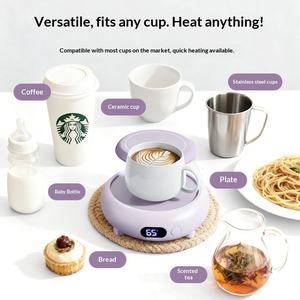 Support de tasse intelligent avec chargeur sans fil et thermostat - Pour le bureau - Pour la maison - Tapis isolant pour tasse de bureau - Product Image 3