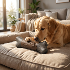 Dayanıklı TPR ve Naylon Kemik Şeklinde Köpek Çiğneme Oyuncağı - Sesli Diş Temizleme Oyuncağı (MELODY Marka) - Product Image 5