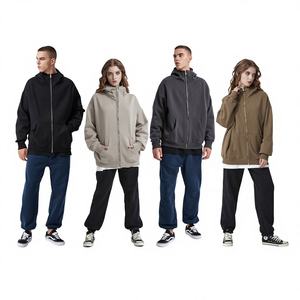 Nouveau <span class=keywords><strong>Sweat</strong></span> à Capuche en Polaire 350G avec Fermeture Éclair Métallique Masquée JKM 2026, Manches Côtelées, pour Homme - Product Image 1