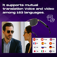Lunettes de traduction IA W100D : Traduction vocale et vidéo en temps réel, modèle IA gratuit, interprétation simultanée pour les appareils intelligents
