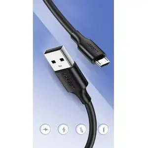 Câble de données Ugreen 1M Micro USB vers USB 2.0, charge rapide pour appareils Android, câble en PVC flexible noir avec conducteur en cuivre pur - Product Image 6